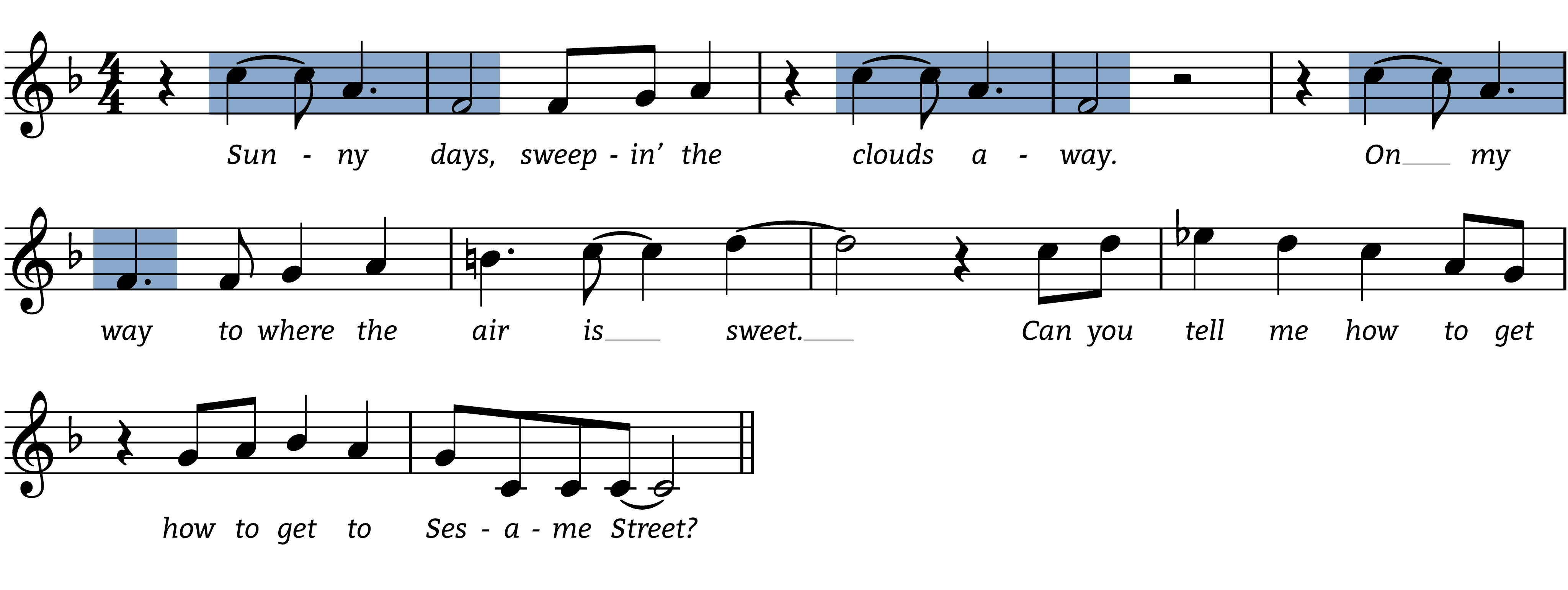 Sesame Street melodic figures